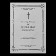 Ron Kray Funeral Order Of Service