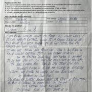 Handwritten Charlie Salvador Prison Complaint Form