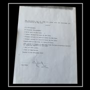 Reg Kray Letter of Authenticity