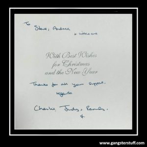Charlie Kray Signed