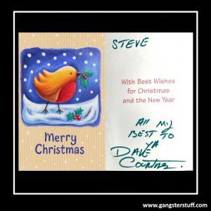 Dave Courtney Signed Christmas Card
