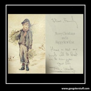 Tony Lambrianou Signed Christmas Card