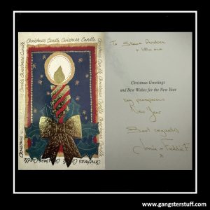 Freddie Foreman Sign Christmas Card