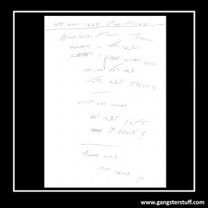 Ron Kray Signed