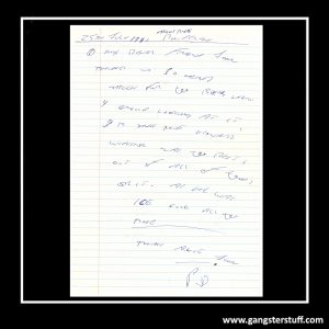 Ron Kray Signed