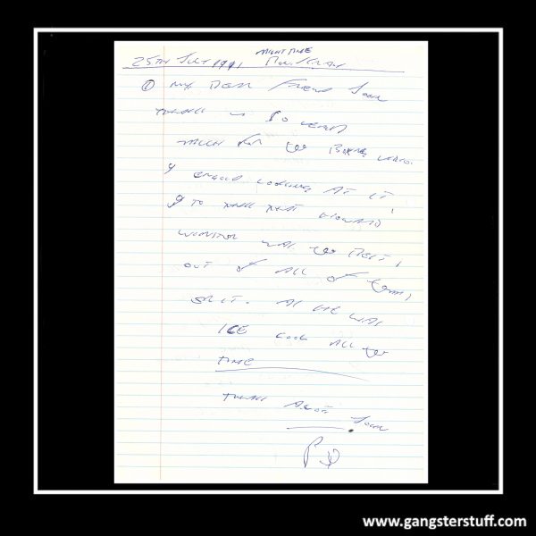 Ron Kray Signed