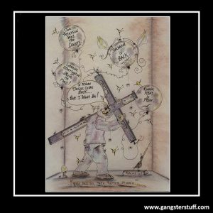HAND-DRAWN A4 ARTWORK BY CHARLIE BRONSON/SALVADOR