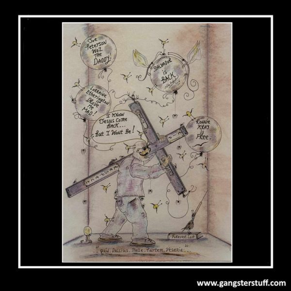 HAND-DRAWN A4 ARTWORK BY CHARLIE BRONSON/SALVADOR