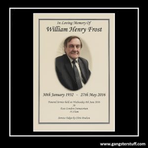 BILLY WEBB FUNERAL ORDER OF SERVICE