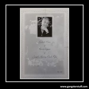 JOEY PYLE SNR FUNERAL ORDER OF SERVICE