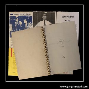 ORIGINAL REG KRAY 'THOUGHTS 2 ' MANUSCRIPT & COVERS