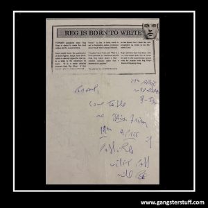 DOUBLE SIDED REG KRAY LETTER (B)