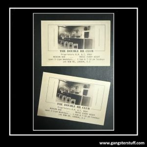 KRAY DOUBLE RR BUSINESS CARDS (REPLICAS)