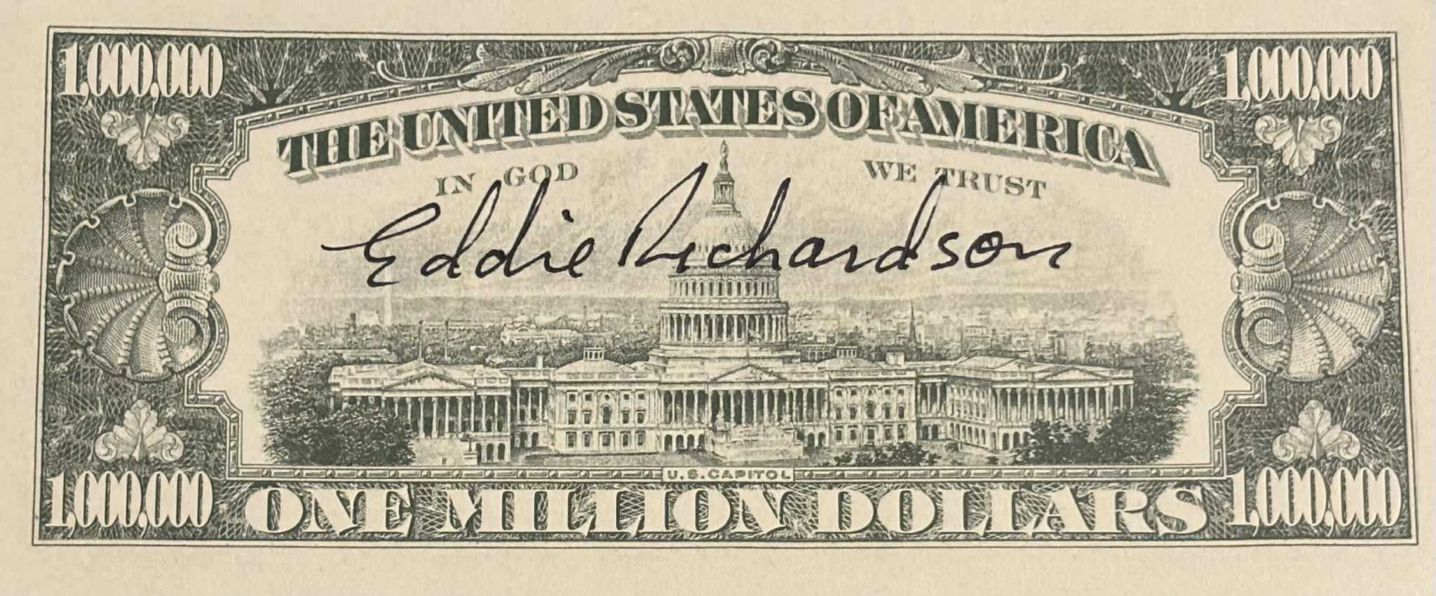 HAND SIGNED EDDIE RICHARDSON BANKNOTE - Image 3