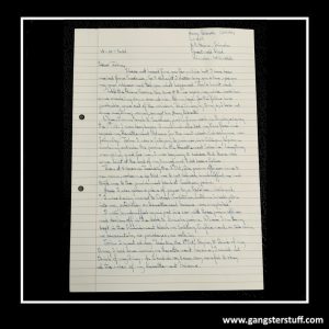 SINGLE SIDED & SIGNED HARRY ROBERTS LETTER + COA