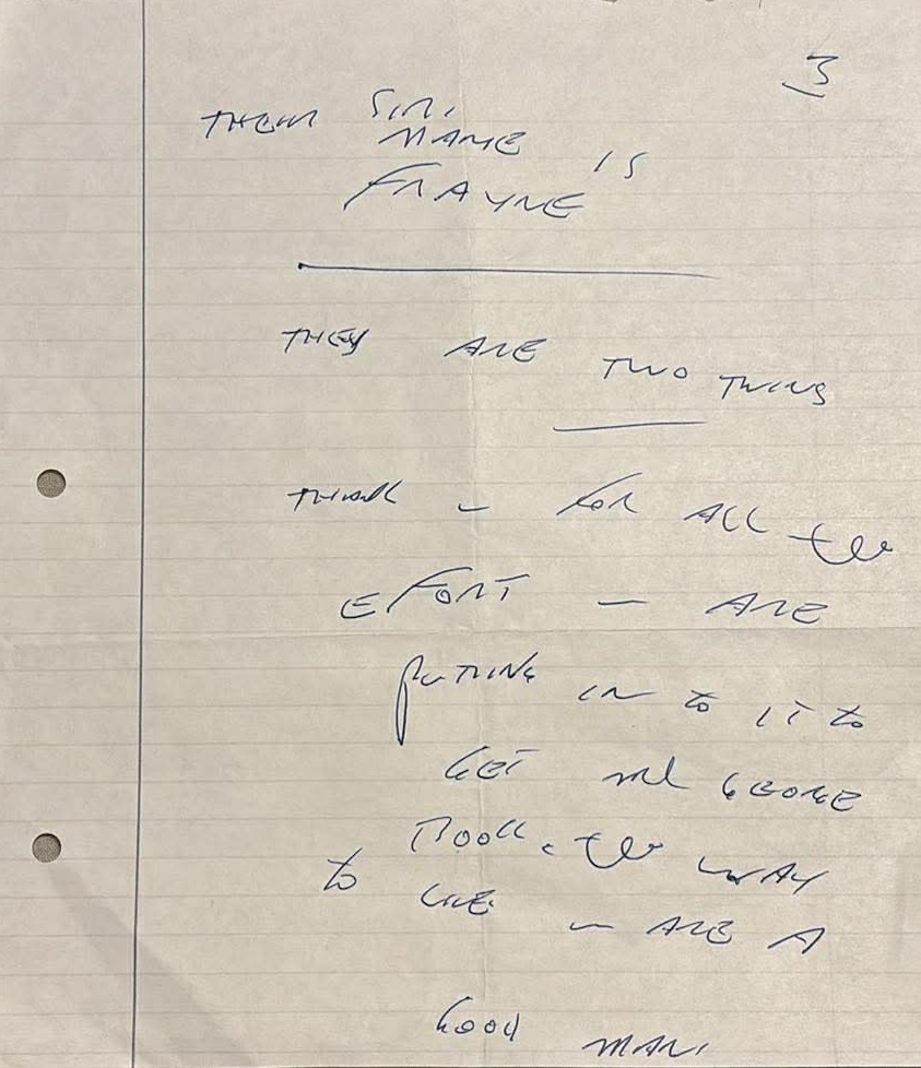 handwritten Ron Kray