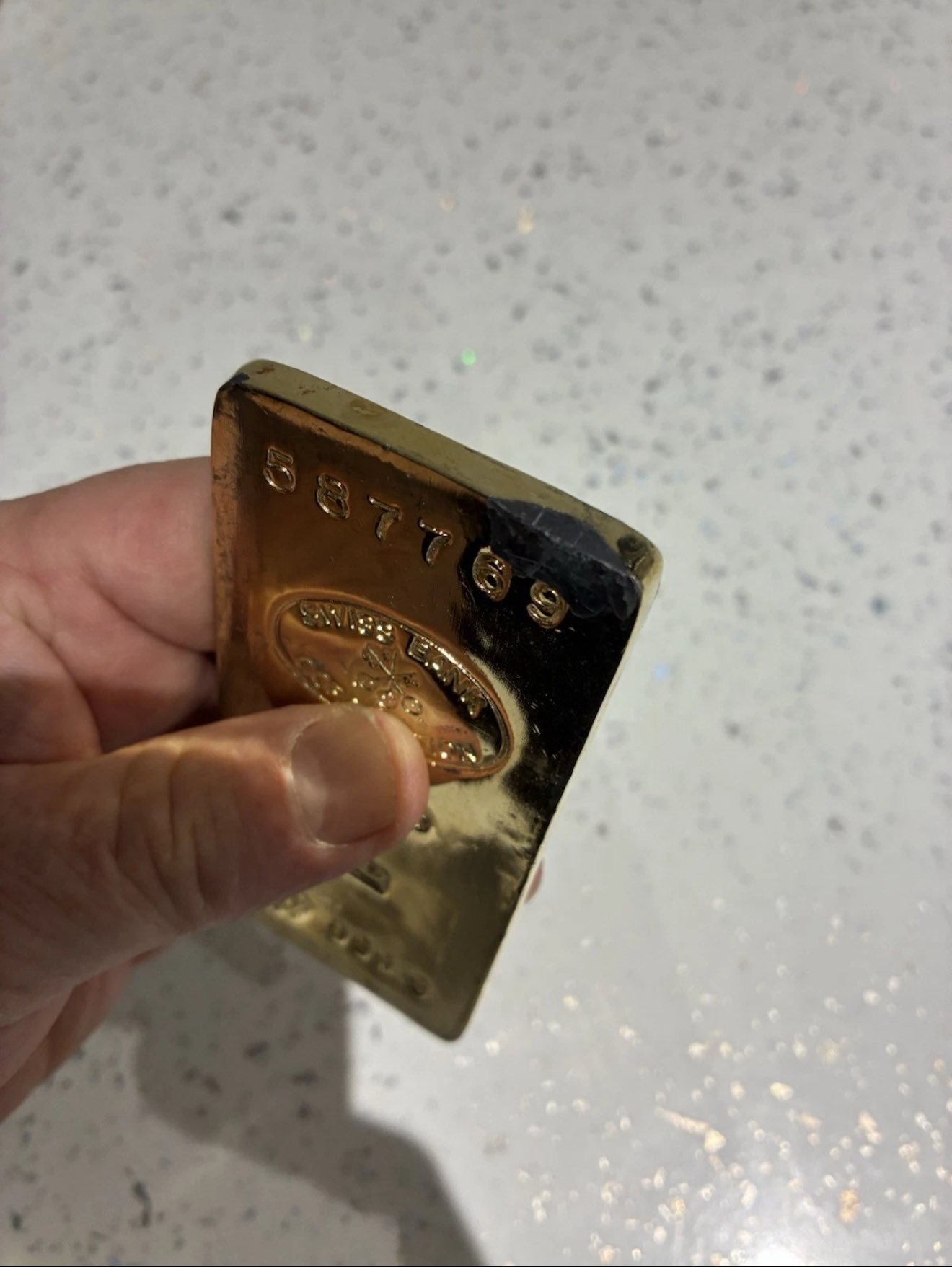 ‘THE GOLD (2023’) SCREEN-USED BRINKS MAT GOLD BAR PROP - Image 3