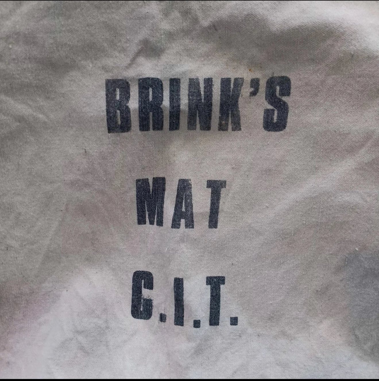 ORIGINAL BRINKS MAT CASH IN TRANSIT CANVAS MONEY BAG - Image 3