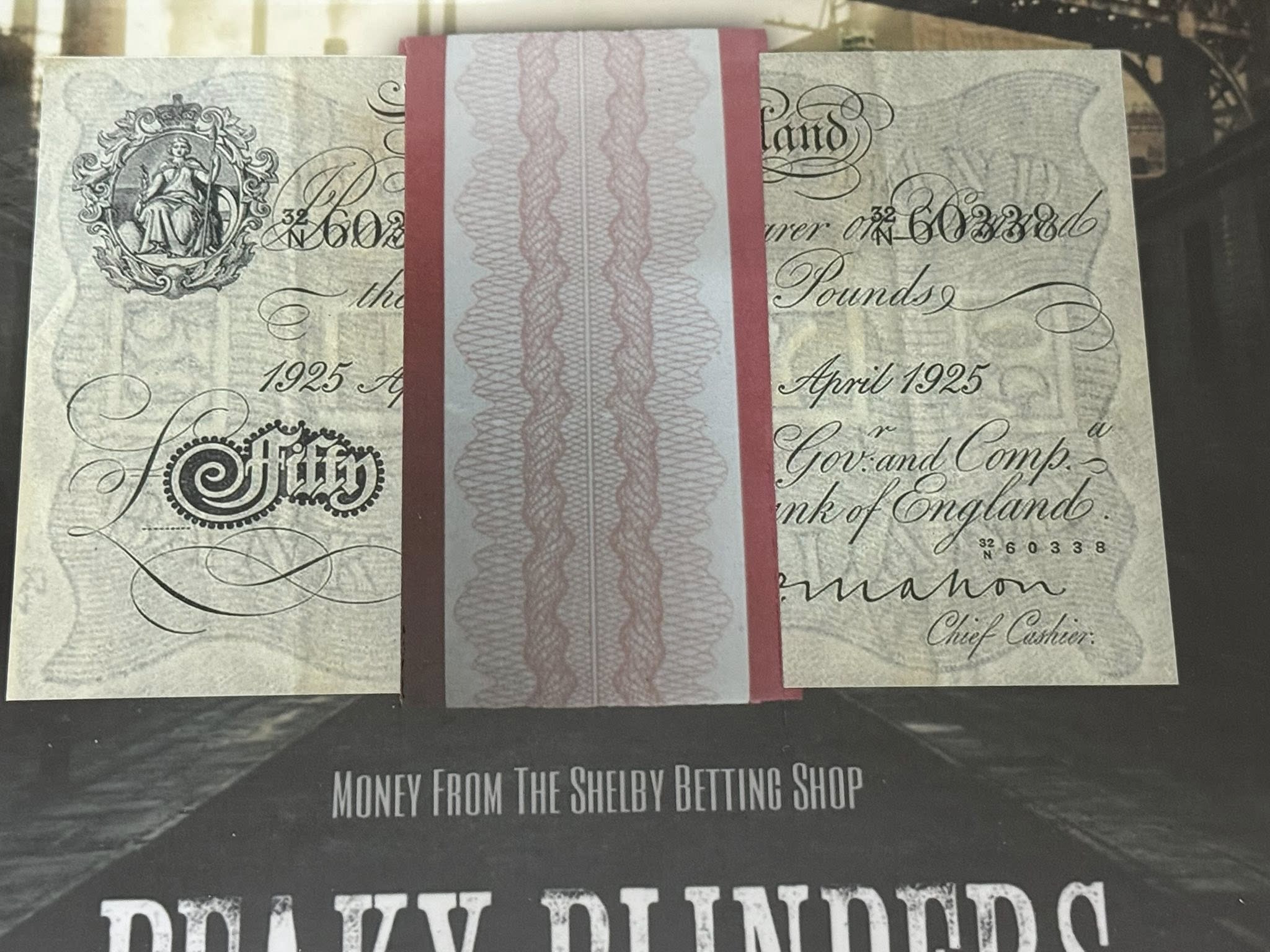 PEAKY BLINDERS SCREEN USED TV PROP BANKNOTE WITH COA - Image 3