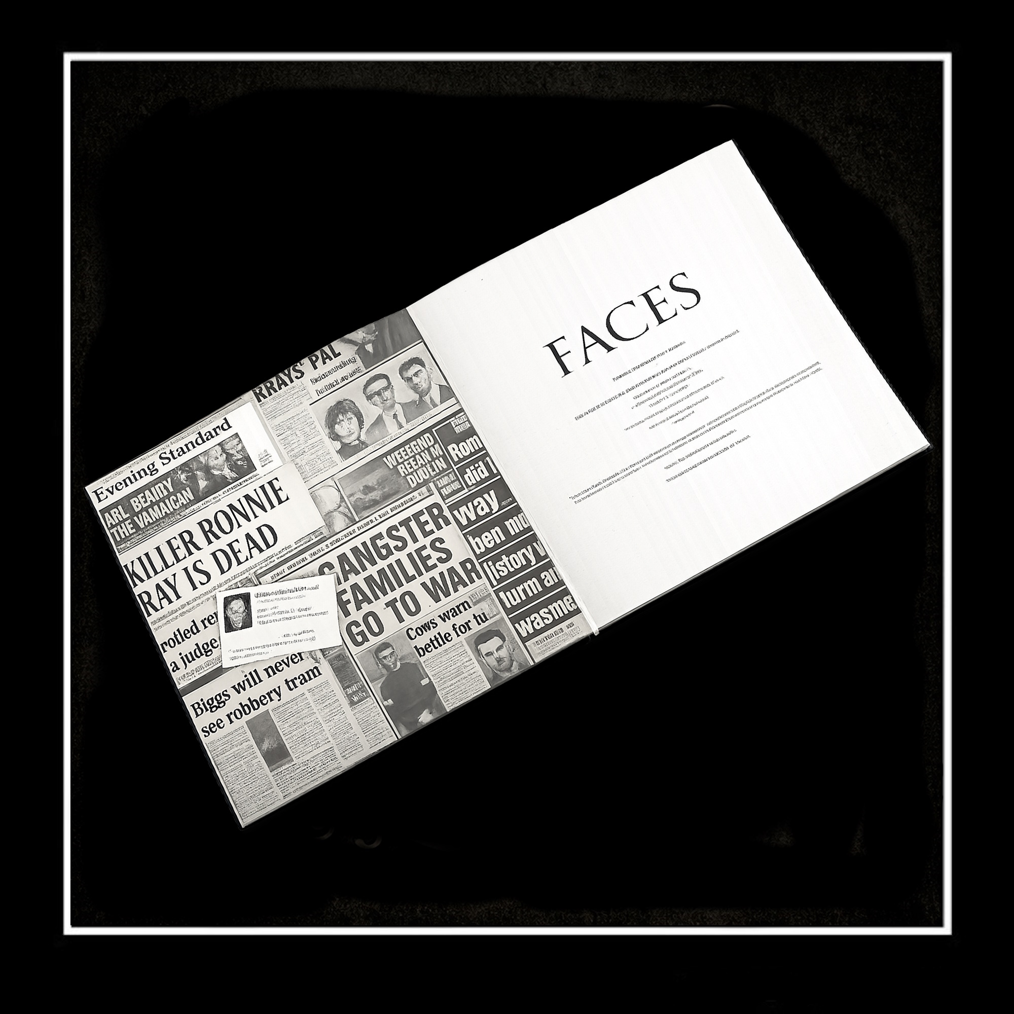 RARE HARDBACK COPY OF 'FACES' GANGSTER PHOTOGRAPH BOOK - Image 3