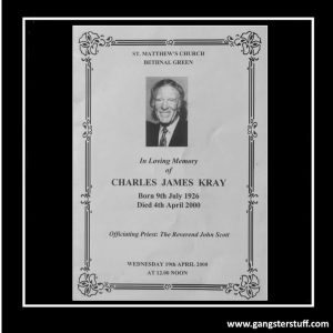 Charlie Kray Funeral Order Of Service