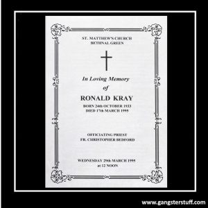 Ron Kray Funeral Order Of Service