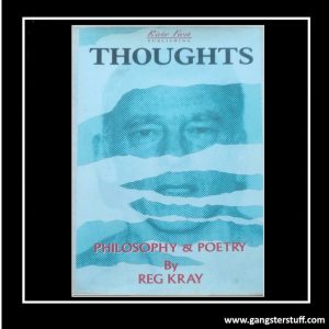 RARE REG KRAY BOOK - THOUGHTS, PHILOSOPHY & POETRY