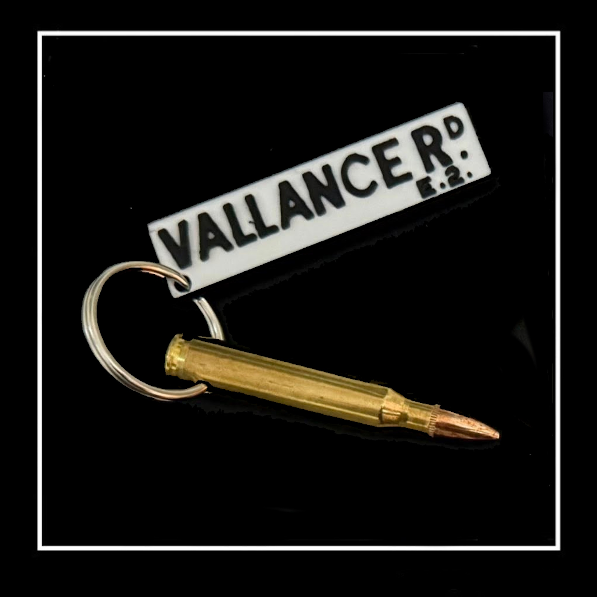 KRAY VALLANCE ROAD SIGN & BULLET KEYRING - Image 2