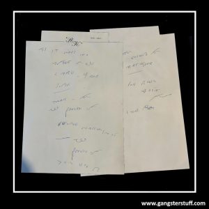 DOUBLE-SIDED RON KRAY LETTER PAGE + COA
