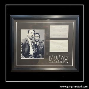 SIGNED & MOUNTED RON & REG KRAY SIGNATURES + COA