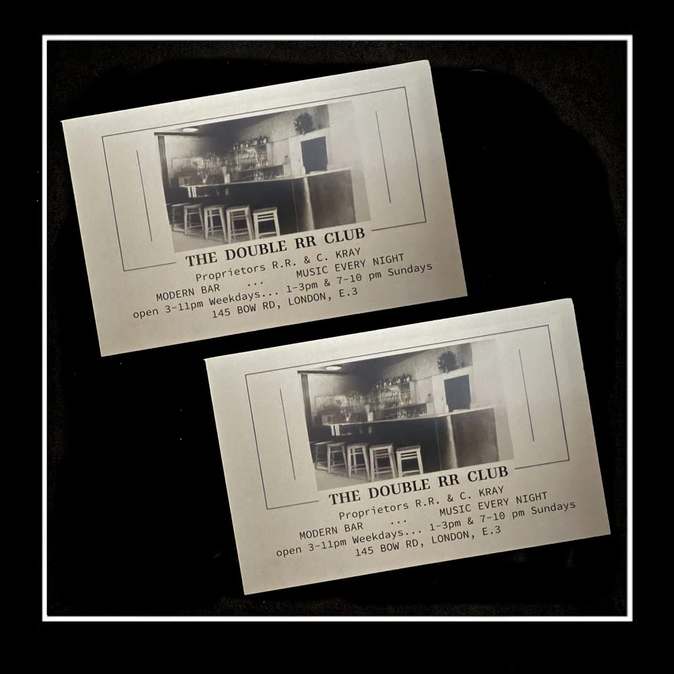 DOUBLE RR BUSINESS CARDS & A5 KRAY TWINS PHOTO - Image 3
