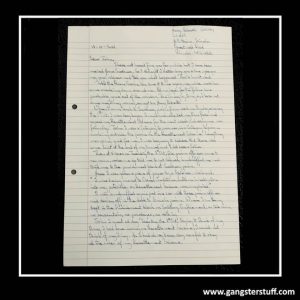 SINGLE SIDED & SIGNED HARRY ROBERTS LETTER + COA