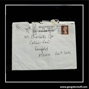 HANDWRITTEN CHARLIE KRAY ENVELOPE + COA