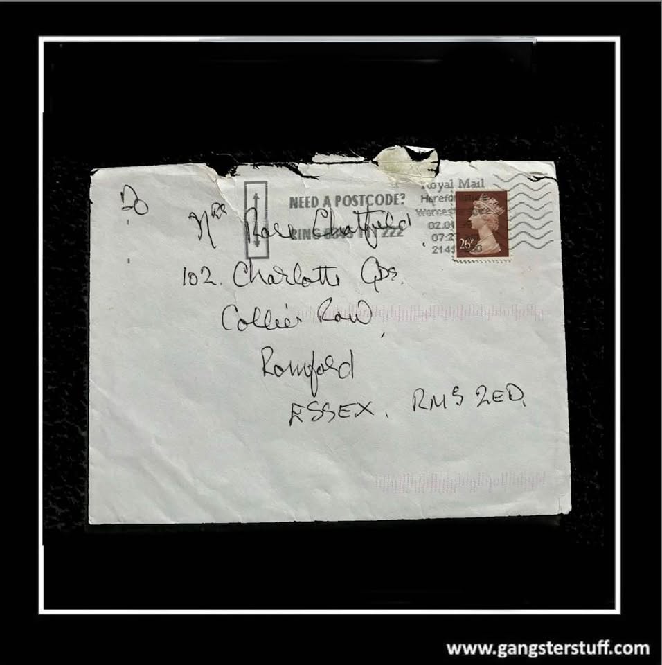 HANDWRITTEN CHARLIE KRAY ENVELOPE + COA