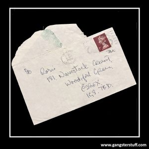 HANDWRITTEN CHARLIE KRAY ENVELOPE + COA