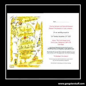 CHARLIE BRONSON SALVADOR WEDDING INVITATION + COA