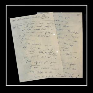 DOUBLE SIDED RON KRAY LETTER PAGE (JUNE 12TH 1994) + COA