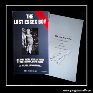HAND SIGNED BRIAN ROLFE THE LOST ESSEX BOY BOOK + COA
