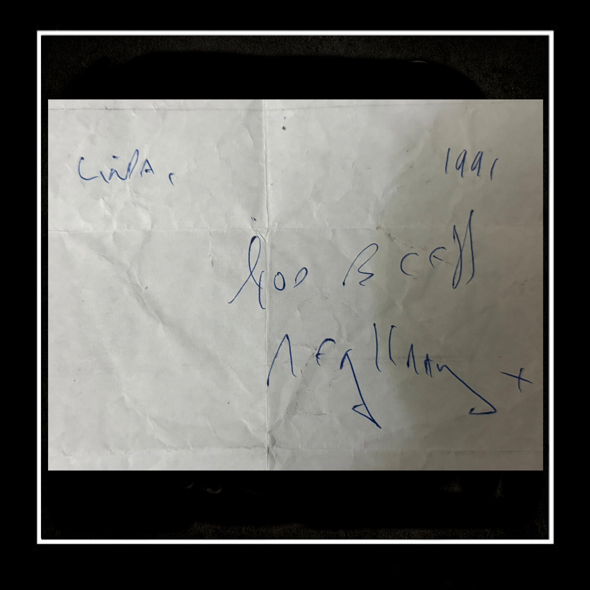 HAND SIGNED REG KRAY ‘BORN TO WRITE’ FLYER – FULL SIGNATURE - Image 3