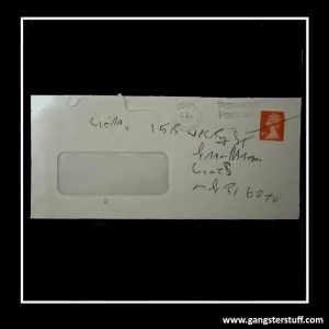 HAND WRITTEN REG KRAY ENVELOPE (C)