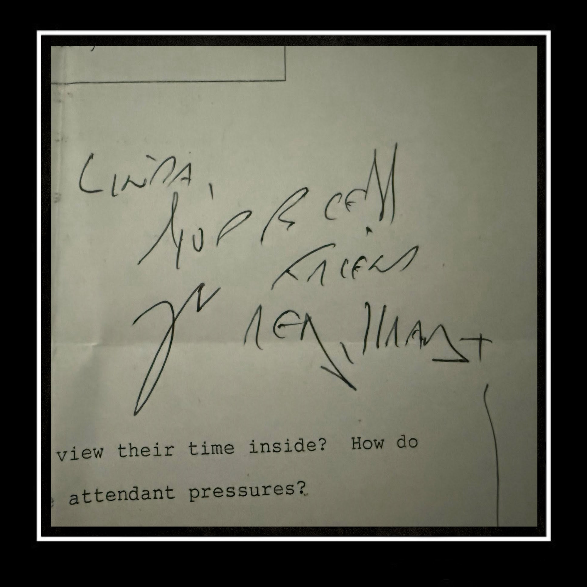 HAND SIGNED REG KRAY ‘THOUGHTS’ FLYER – FULL SIGNATURE - Image 3