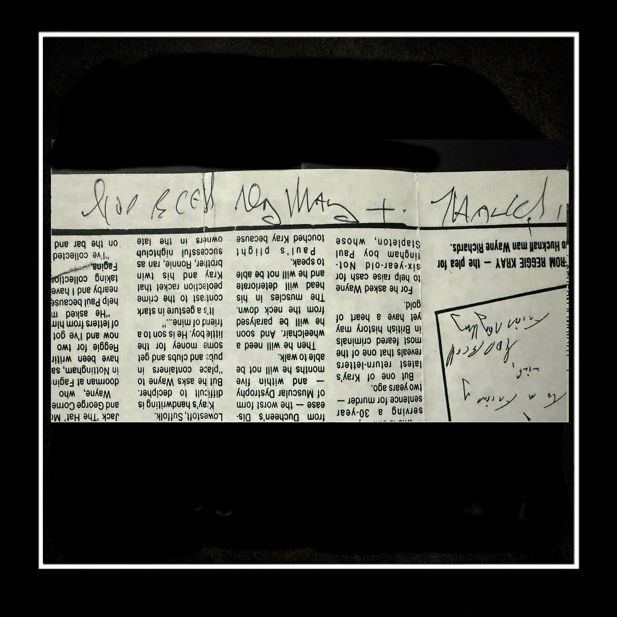 HAND SIGNED REG KRAY 'DISPATCH' NEWPAPER FLYER - FULL SIGNATURE - Image 4